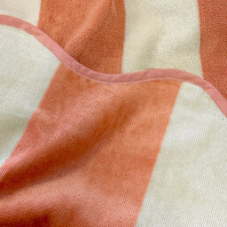Allure Bath Fashions Large Scalloped Striped Beach Towel - Burnt Orange - thumbnail 3