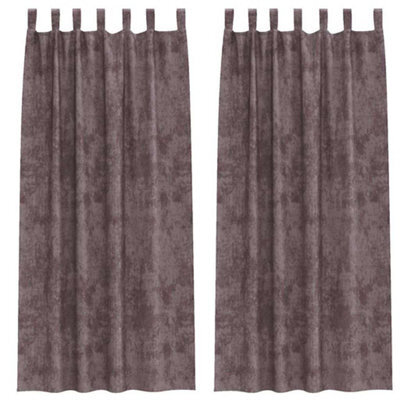 Berkfield Classic Curtain With Curtains 2 Pcs Brown 225 X 140 Cm Velvet - image 1