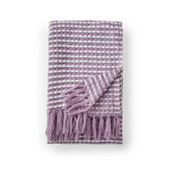 Catherine Lansfield Stab Stitch Embellished 125X150 Cm Blanket Throw Lilac - thumbnail 6