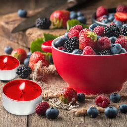 SOL 75Pk Fresh Berries Scented Tea Lights - Tea Lights Candles - Long Burning Hours Tealights - Scented Tea Light Candles, Red Candles - thumbnail 5