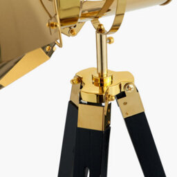 Pacific Lifestyle Living Room Corner Lamps Gold And Black Tripod Floor Lamp - thumbnail 8