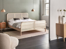Beliani Bed Pine Wood Gonfaron 160 X 200 Cm (Eu King Size) Light Brown - thumbnail 2