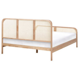 Beliani Bed Pine Wood Gonfaron 160 X 200 Cm (Eu King Size) Light Brown - thumbnail 5