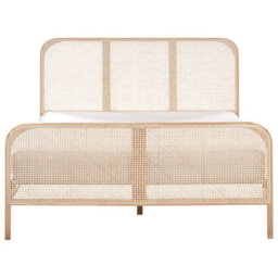 Beliani Bed Pine Wood Gonfaron 160 X 200 Cm (Eu King Size) Light Brown - thumbnail 4