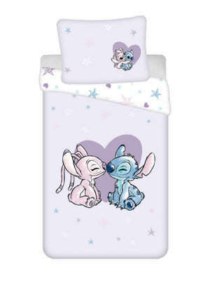 LILO & STITCH Disney Lilo And Stitch Heart Single Duvet Cover And Pillowcase Set - European Size - image 1
