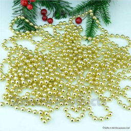 Shatchi 24Ft Metallic Bead Garland Christmas Decoration For Tree, Home Displays And Festive Craft Use - thumbnail 5