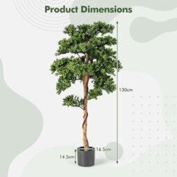 Gainoom Artificial Boxwood Topiary Tree Faux Potted Plants W/ Fade-Resistant Pe Leaves - thumbnail 2
