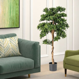 Gainoom Artificial Boxwood Topiary Tree Faux Potted Plants W/ Fade-Resistant Pe Leaves - thumbnail 3