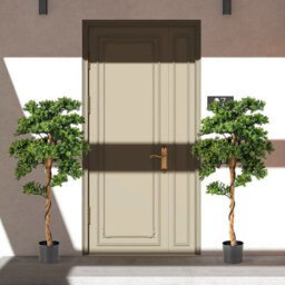 Gainoom Artificial Boxwood Topiary Tree Faux Potted Plants W/ Fade-Resistant Pe Leaves - thumbnail 4