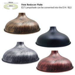 Vintage Country Barn Style Pendant Lamp Shade Brushed Copper Metal, Easy Fit No Wiring - thumbnail 7
