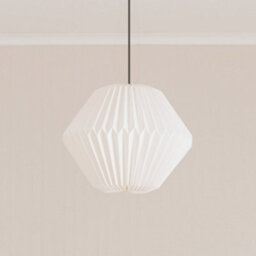 Valuelights Astrid Geometric Origami Hexagon Paper Pleated Easy Fit Lamp Shade (D)39.5Cm - thumbnail 2