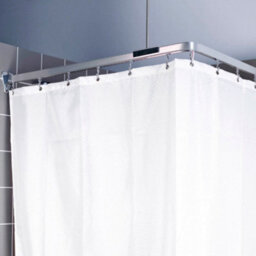 Euroshowers Flexible Bendy Bendi Shower Curtain Track Rail 300Cm  - Chrome - thumbnail 1