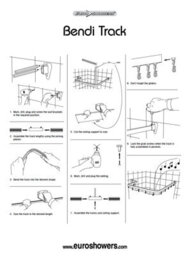 Euroshowers Flexible Bendy Bendi Shower Curtain Track Rail 300Cm  - Chrome - thumbnail 3