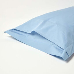 Homescapes Blue Egyptian Cotton Oxford Pillowcase 200 Tc - thumbnail 3