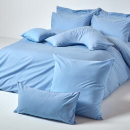 Homescapes Blue Egyptian Cotton Oxford Pillowcase 200 Tc - thumbnail 5