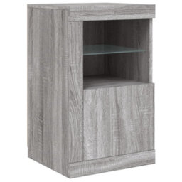 Berkfield Sideboard With Led Lights Grey Sonoma 123X37X67 Cm - thumbnail 9