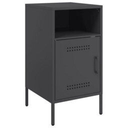 Berkfield Bedside Cabinets 2 Pcs Black 36X39X68 Cm Steel - thumbnail 5