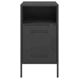 Berkfield Bedside Cabinets 2 Pcs Black 36X39X68 Cm Steel - thumbnail 6
