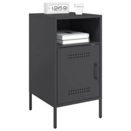 Berkfield Bedside Cabinets 2 Pcs Black 36X39X68 Cm Steel - thumbnail 3