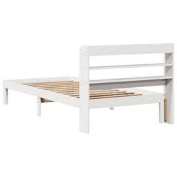 Berkfield Bed Frame With Headboard Without Mattress White 100X200 Cm - thumbnail 6