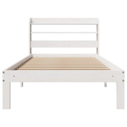 Berkfield Bed Frame With Headboard Without Mattress White 100X200 Cm - thumbnail 4