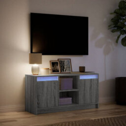 Berkfield Sturdy Tv Cabinet With Led Grey Sonoma 100X34X50 Cm Engineered Wood - thumbnail 5