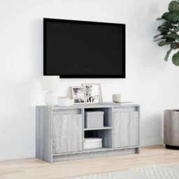 Berkfield Sturdy Tv Cabinet With Led Grey Sonoma 100X34X50 Cm Engineered Wood - thumbnail 4