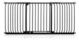 Safetots Elite Pressure Safety Gate, 188Cm - 197Cm, Matt Black, Pressure Fit Stair Gate - thumbnail 1