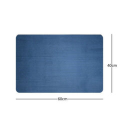 Nicoman Reversible Dual-Colour Blue/green Pvc Anti Slip Shower Mat Bath Mat - Rectangular 60X40 Cm - thumbnail 3