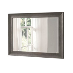 Yearn Grey Scooped Rectangular Framed Mirror 117X91Cm - thumbnail 2