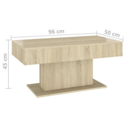 Vidaxl Coffee Table Sonoma Oak 96X50X45 Cm Engineered Wood - thumbnail 6