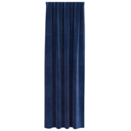 Berkfield Modern Blackout Curtains With Top Tape 2 Pcs Dark Blue Velvet - thumbnail 5