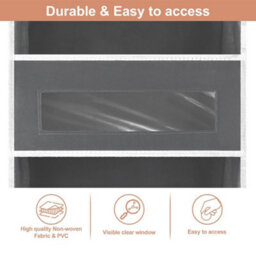 Over The Door Hanging Organiser Space Saving 5 Pockets Wardrobe Toys Storage New - thumbnail 6