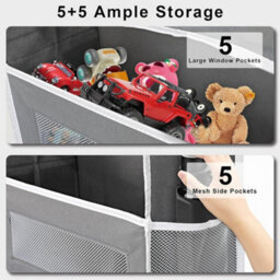 Over The Door Hanging Organiser Space Saving 5 Pockets Wardrobe Toys Storage New - thumbnail 5