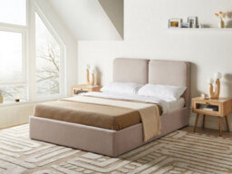 Beliani Ottoman Bed Fabric Arbois 140 X 200 Cm (Eu Double) Beige - thumbnail 2