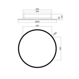 Royal Bathrooms Avenza 800 X 800mm Brushed Brass Frontlit Led Cabinet Illuminated Bathroom Mirror With Demister Pad & Touch Sensor - thumbnail 6