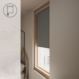 GoodHome Boreas Corded Concrete Grey Blackout Roller Blind (W)90Cm (L)180Cm - thumbnail 8