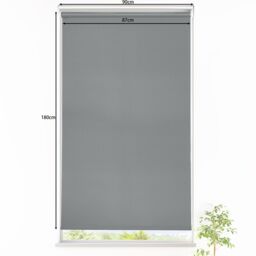 GoodHome Boreas Corded Concrete Grey Blackout Roller Blind (W)90Cm (L)180Cm - thumbnail 7