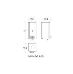 Cosmic Wall Mounted Soap Dispenser, Big Capacity 1,5L, Manual Soap Pump, Stainless Steel, Architect Collection - thumbnail 6