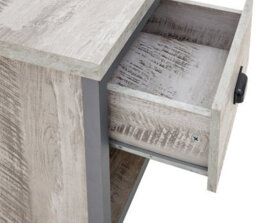Gfw Boston 1 Drawer Lamp Table Grey - thumbnail 6