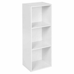 Urbn-Living Urbnliving Height 79.5Cm 3 Shelf Wooden Bookcase Shelving Colour White Display Storage Shelf Unit Shelves - thumbnail 1