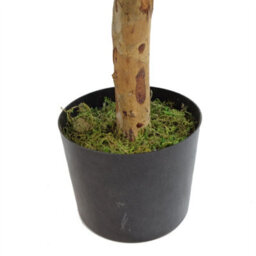 Leaf Artificial Ficus Tree Plant Green Dracaena 100Cm Wood Trunk - thumbnail 3