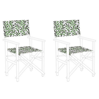 Beliani Set Of 2 Garden Chair Replacement Fabrics Cine White - image 1