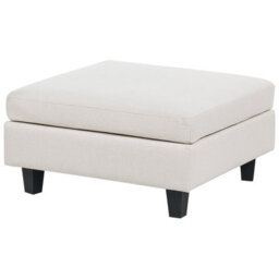 Beliani Modular Corner Sofa 5 Seater Unstad Fabric Light Beige With Ottoman Left Hand - thumbnail 8
