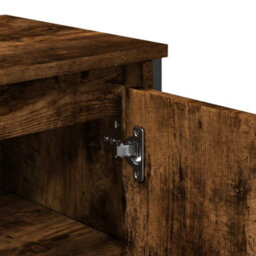 Berkfield Bathroom Sink Cabinet Smoked Oak 91X35X60 Cm Engineered Wood - thumbnail 7