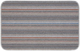 Grey Modern Striped Stain-Resistant Mat For Living Room, Utility Room, Dining Room, Bathroom & Kitchen -67Cm X 200Cm (Runner) - thumbnail 1