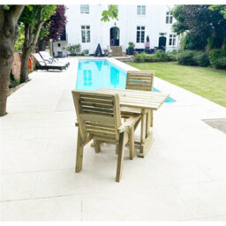 Marlborough Heavy Duty Table And Chair Set - 1 Square Table - 2 Chairs - 2 Seater - thumbnail 2
