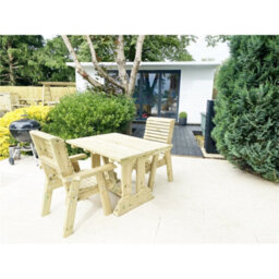 Marlborough Heavy Duty Table And Chair Set - 1 Square Table - 2 Chairs - 2 Seater - thumbnail 5