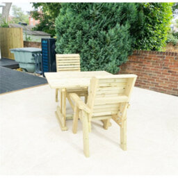 Marlborough Heavy Duty Table And Chair Set - 1 Square Table - 2 Chairs - 2 Seater - thumbnail 4