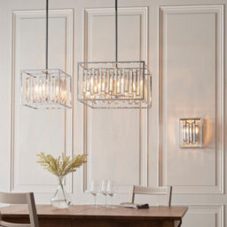 Luminosa Lighting Luminosa Acadia 1 Light Wall Light Chrome Plate & Clear Crystal Glass, E14 - thumbnail 3
